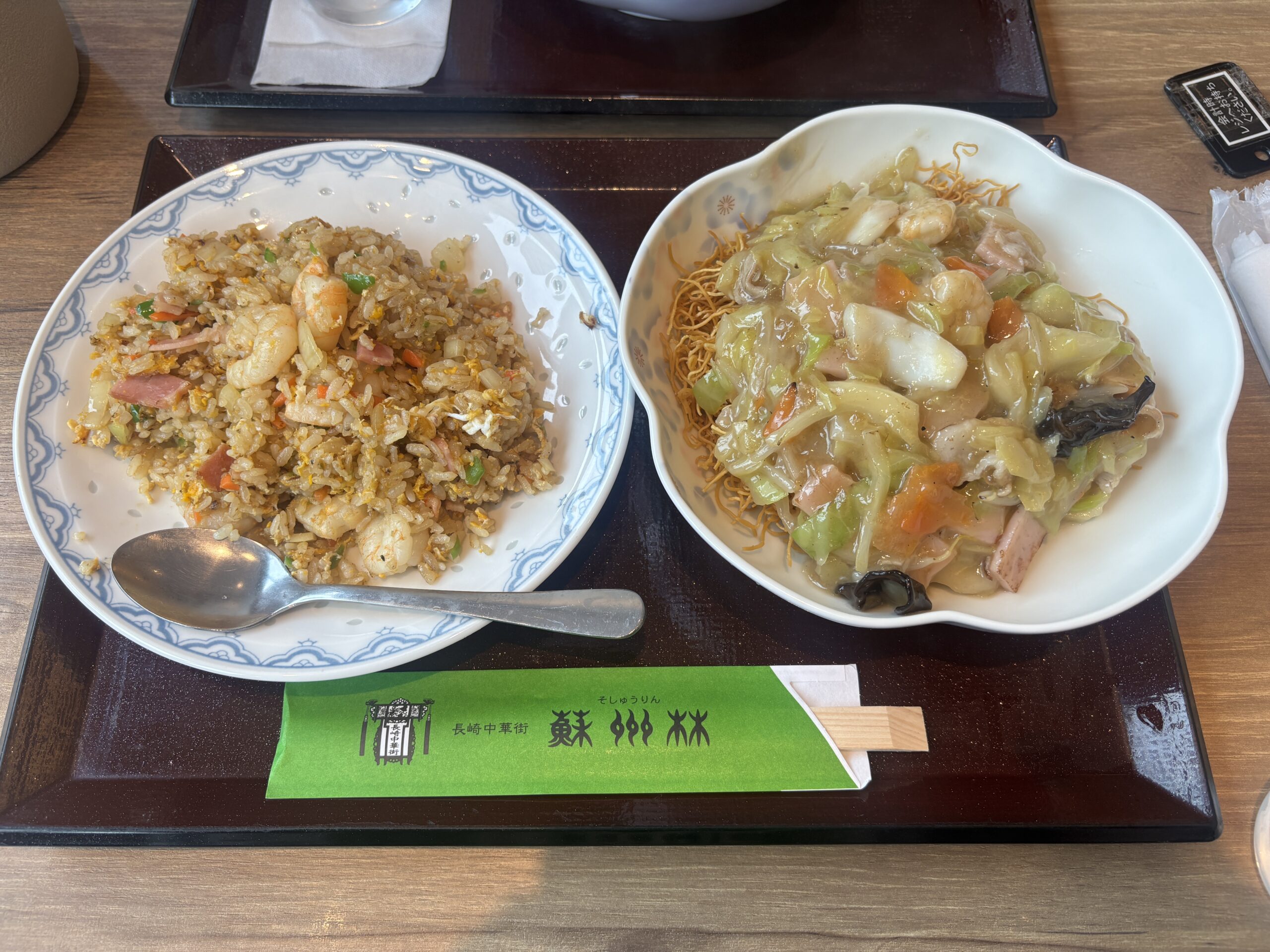えびチャーハンもぷりぷりのえびがゴロゴロ！最高でした！
